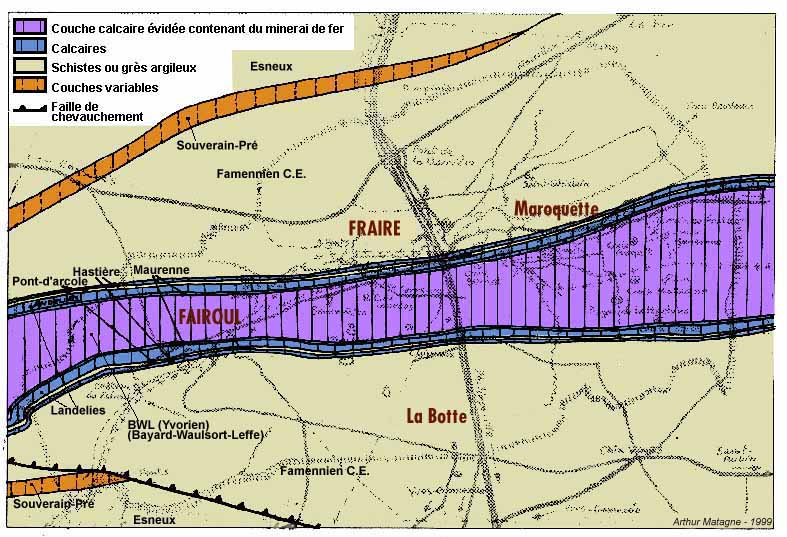 carte géologique en plan